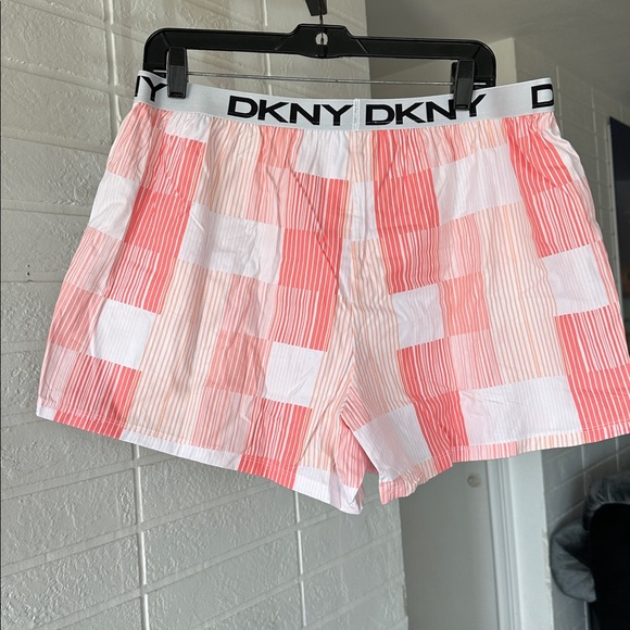 DKNY Women’s Soft Pink Tank and Striped Shorts Set - Picture 4 of 15